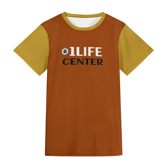 Adult Short Sleeve Tshirt (Brown and Gold)