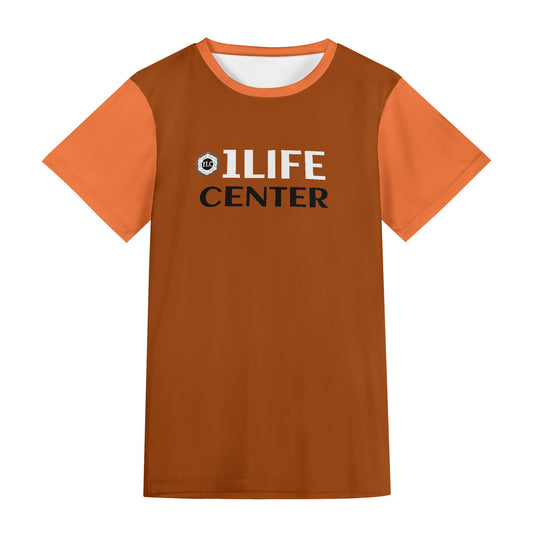 Adult Short Sleeve Tshirt (Brown and Orange)