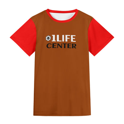 Adult Short Sleeve Tshirt (Brown and Red)
