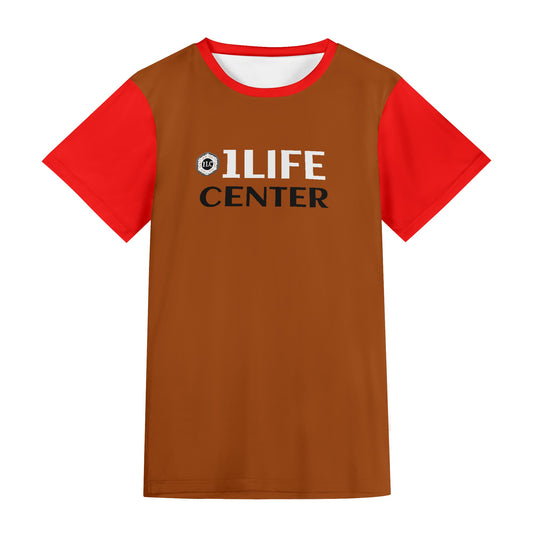 Adult Short Sleeve Tshirt (Brown and Red)