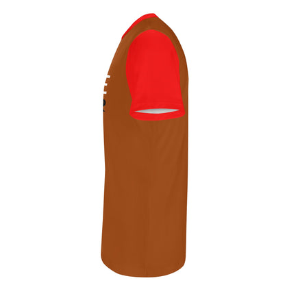 Adult Short Sleeve Tshirt (Brown and Red)