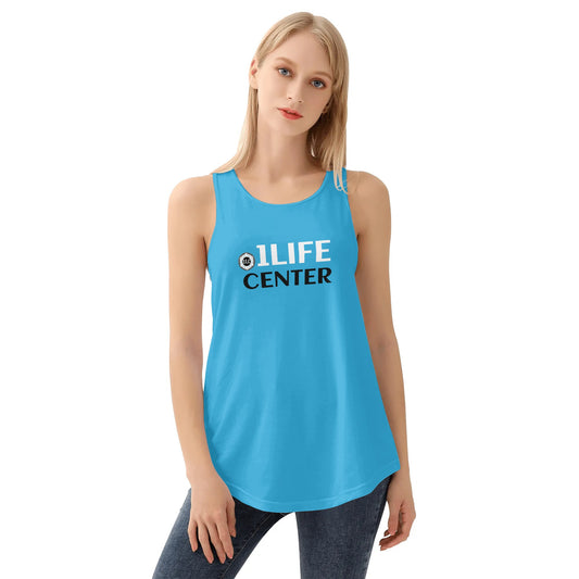 Women Loose Tank Top (Aqua)