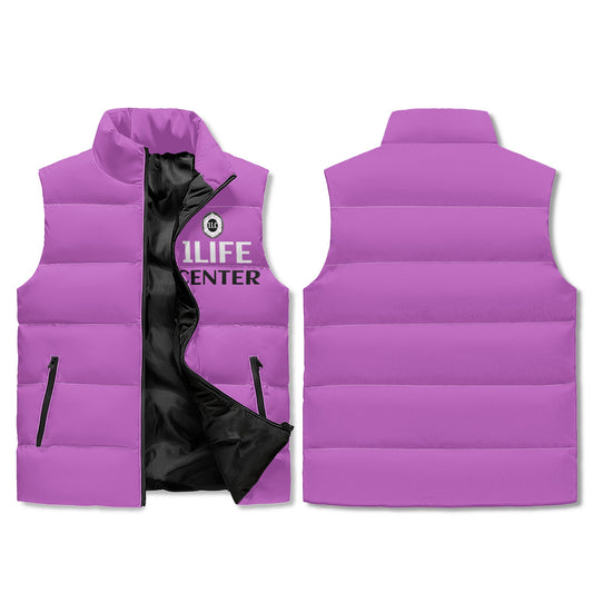 Lightweight Zip Up Puffer Vest (Pink)