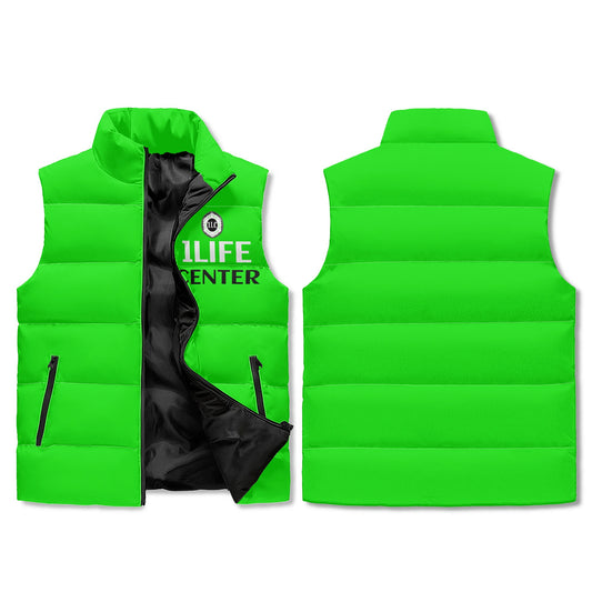 Lightweight Zip Up Puffer Vest (Lime)