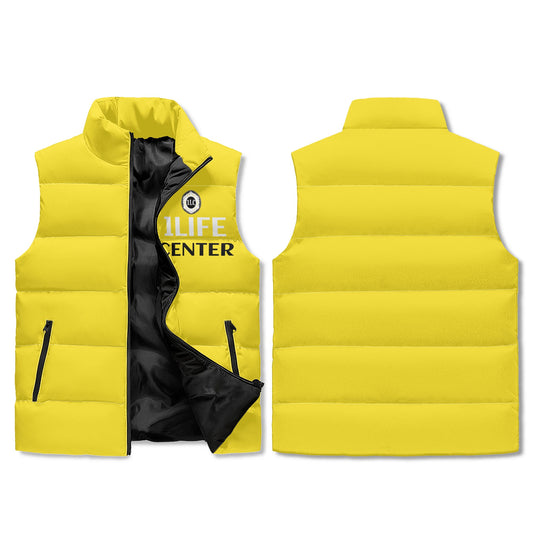 Lightweight Zip Up Puffer Vest (Yellow)