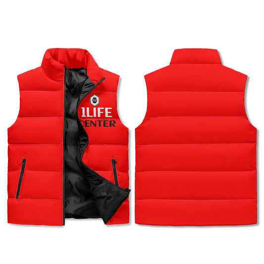 Lightweight Zip Up Puffer Vest (Red)