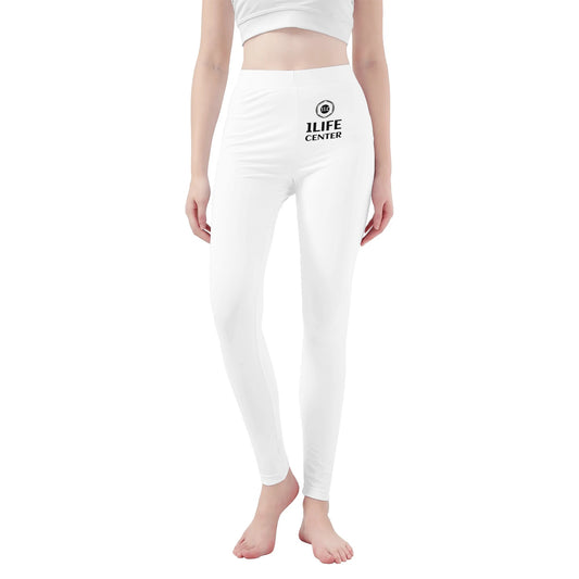 Women Long Soft Fitness Leggings (White)