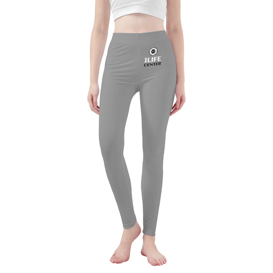 Women Long Soft Fitness Leggings (Grey)