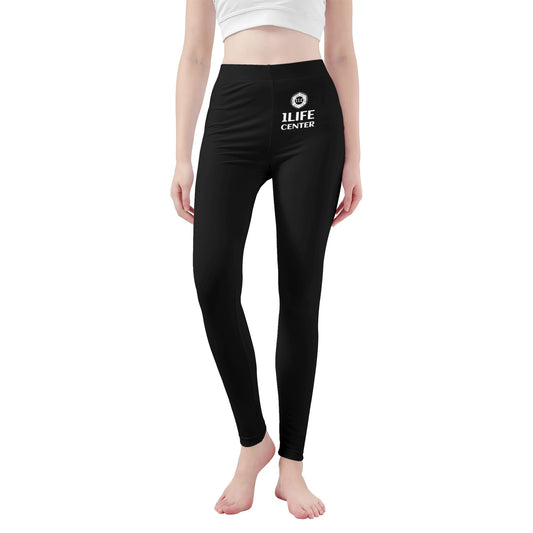 Women Long Soft Fitness Leggings (Black)