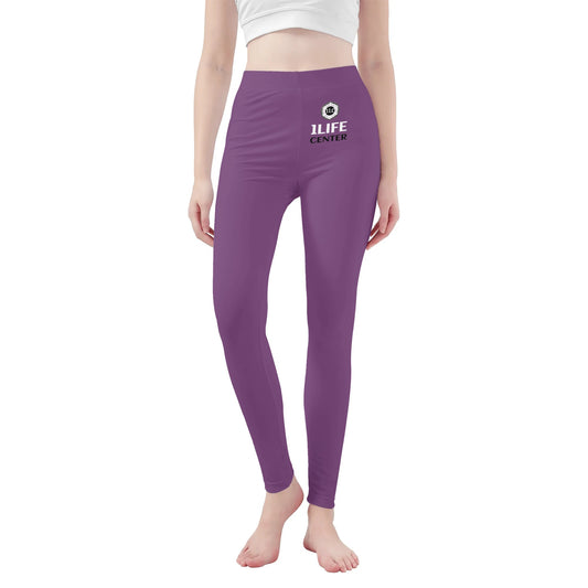 Women Long Soft Fitness Leggings (Purple)