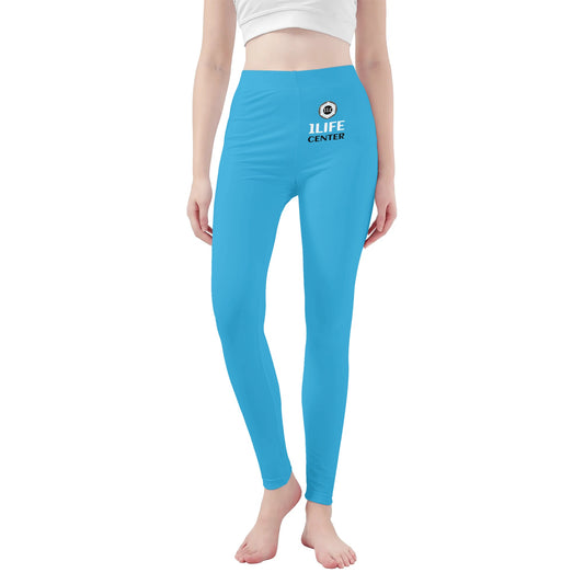Women Long Soft Fitness Leggings (Aqua)