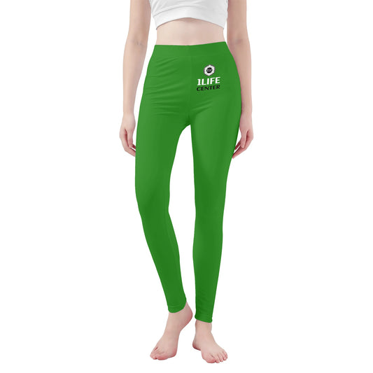 Women Long Soft Fitness Leggings (Green)