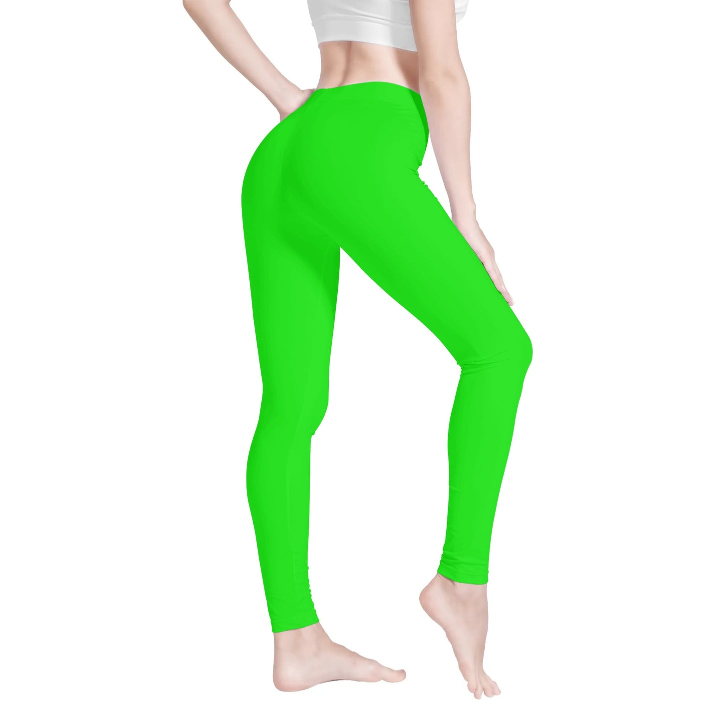 Women Long Soft Fitness Leggings (Lime)