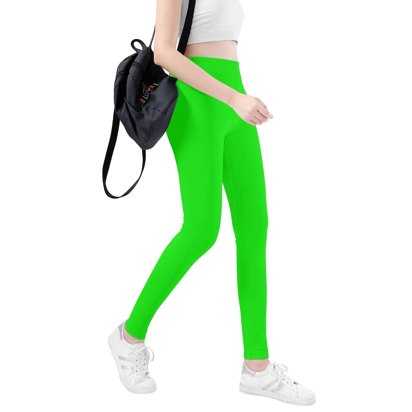 Women Long Soft Fitness Leggings (Lime)