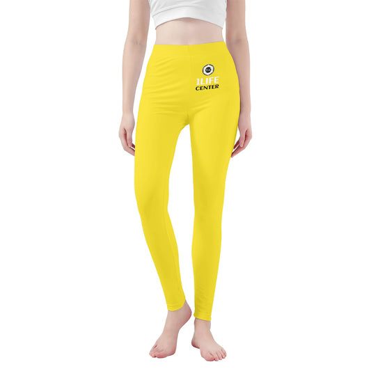 Women Long Soft Fitness Leggings (Yellow)
