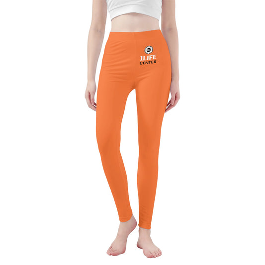 Women Long Soft Fitness Leggings (Orange)