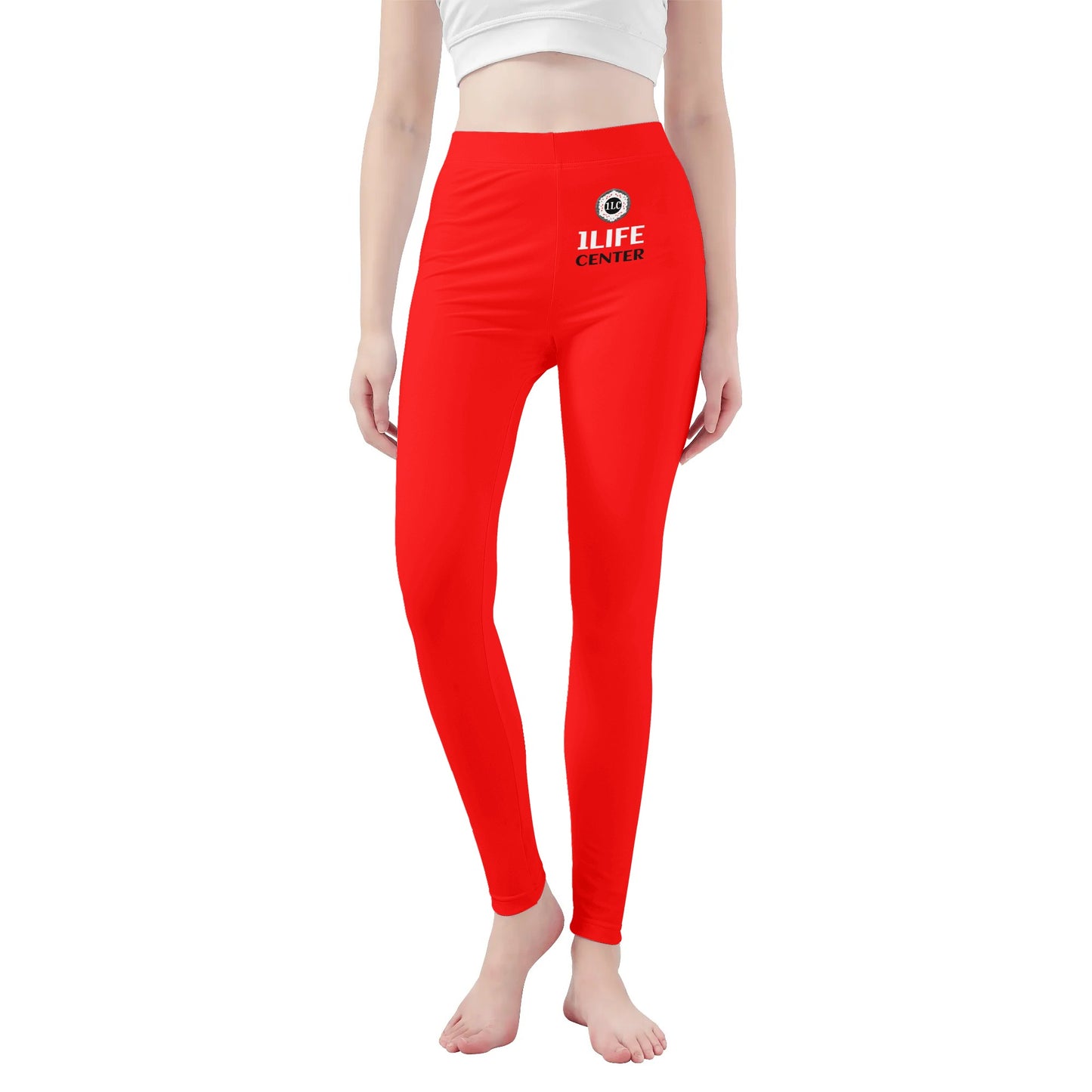 Women Long Soft Fitness Leggings (Red)