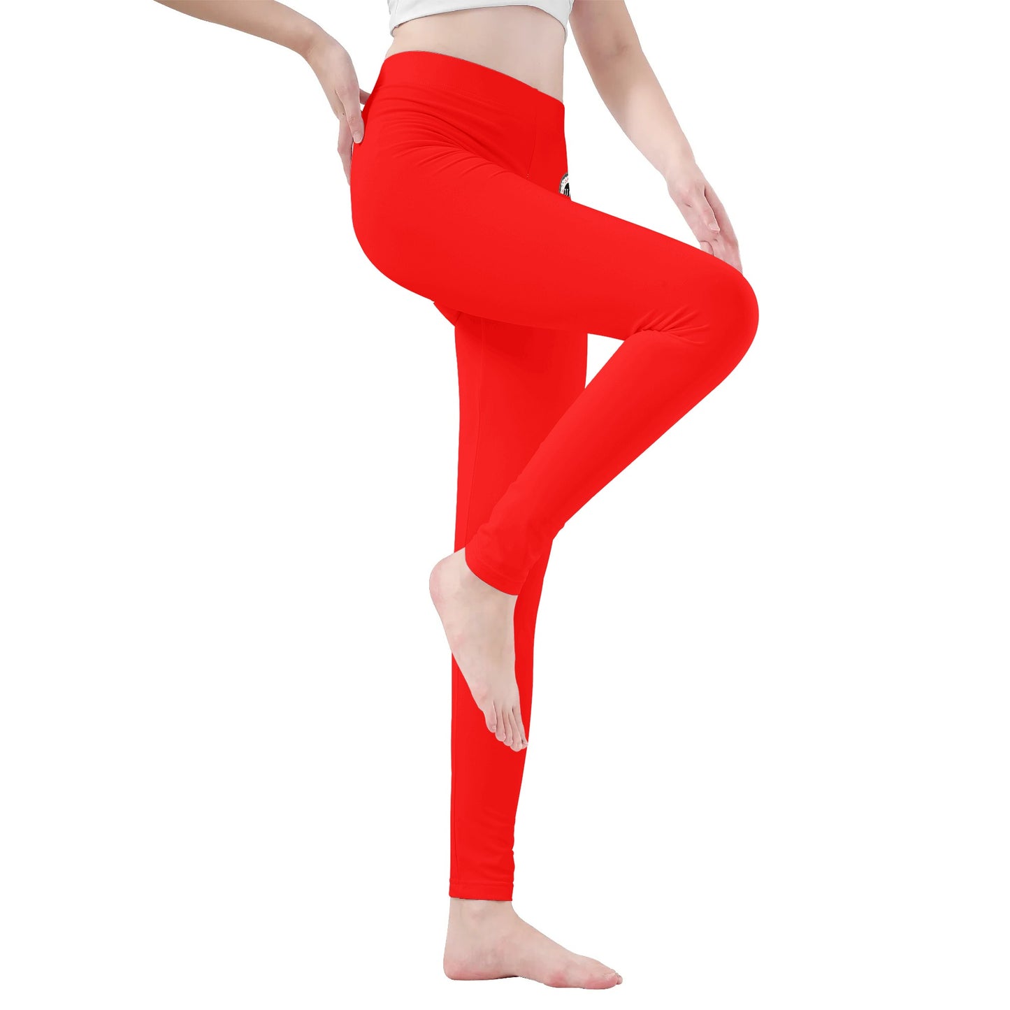 Women Long Soft Fitness Leggings (Red)