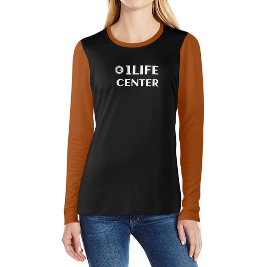 Women Long Sleeve Tshirt (Black and Brown)