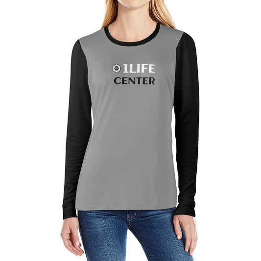 Women Long Sleeve Tshirt (Grey and Black)