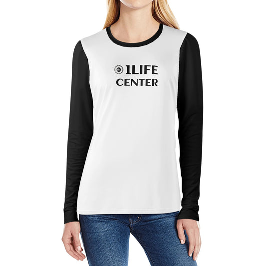 Women Long Sleeve Tshirt (White and Black)