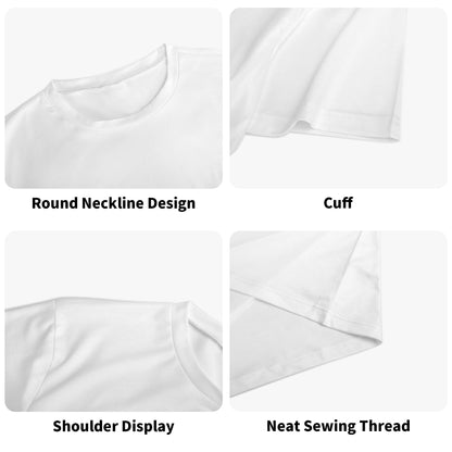 Adult Short Sleeve Tshirt (White and Red)