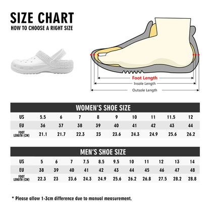 Adults White Fur Interior Clogs (Lime)