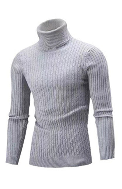 Men's Warm Turtleneck Casual Slim Fit Fall Winter Knitted Pullover Sweaters