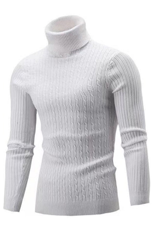 Men's Warm Turtleneck Casual Slim Fit Fall Winter Knitted Pullover Sweaters