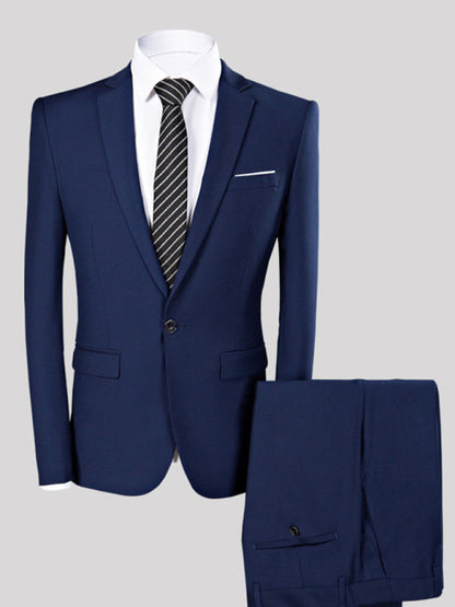 Men's Slim Fit Business Two Piece Suit (Champlain)