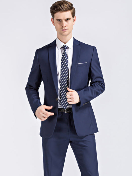 Men's Slim Fit Business Two Piece Suit (Champlain)