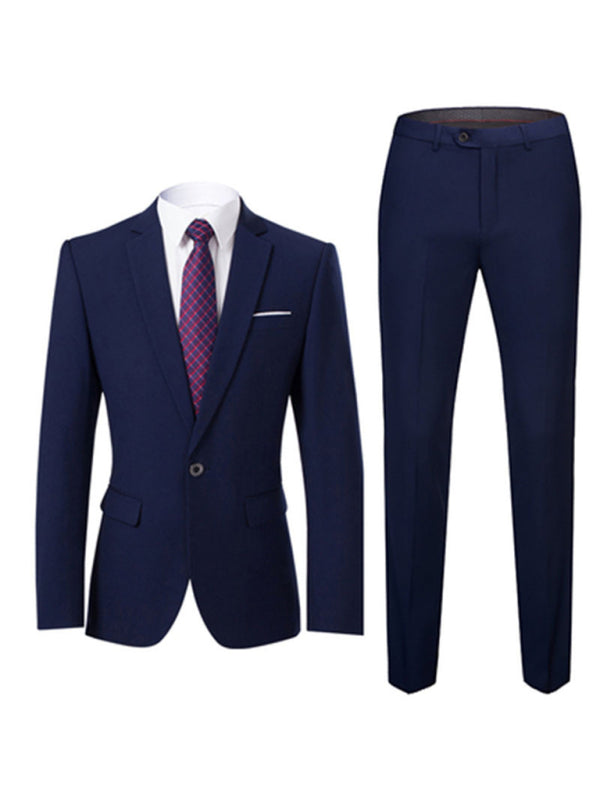 Men's Slim Fit Business Two Piece Suit (Champlain)