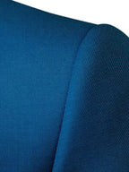 Men's Business Slim Suit Jacket Single Suit (Peacock Blue)