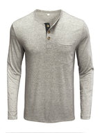 Men's long-sleeved t-shirt foreign trade t-shirt solid color  bottoming shirt