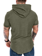Men's short-sleeved T-shirt sports casual sweater men's hoodie