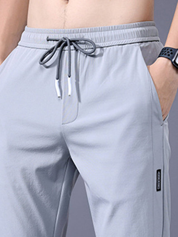 Straight Loose Elastic Boys Non-Iron Casual Pants Cargo Pants (Grey)
