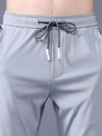 Straight Loose Elastic Boys Non-Iron Casual Pants Cargo Pants (Grey)