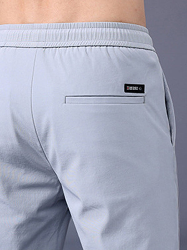 Straight Loose Elastic Boys Non-Iron Casual Pants Cargo Pants (Grey)
