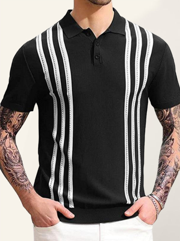 Men's Self Design Business Polo Shirt