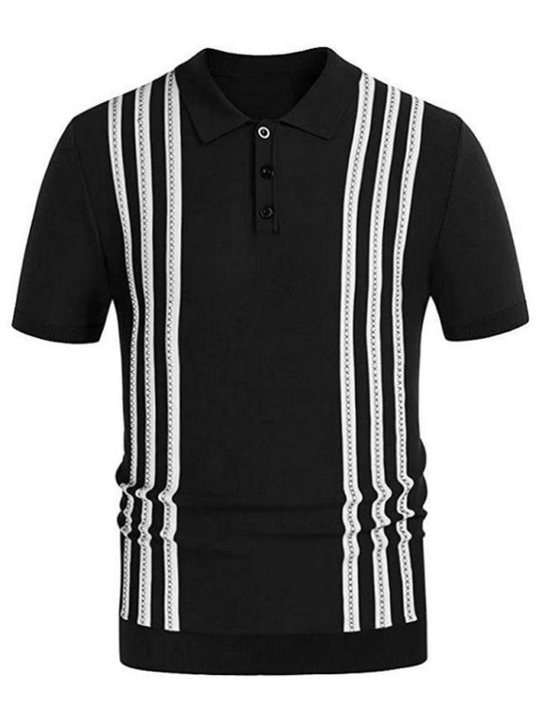 Men's Self Design Business Polo Shirt
