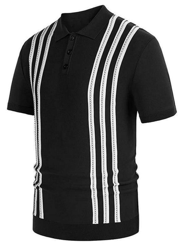 Men's Self Design Business Polo Shirt