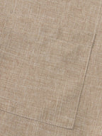Spring and summer casual short-sleeved solid color cotton linen men's shirt