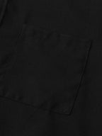 Spring and summer casual short-sleeved solid color cotton linen men's shirt