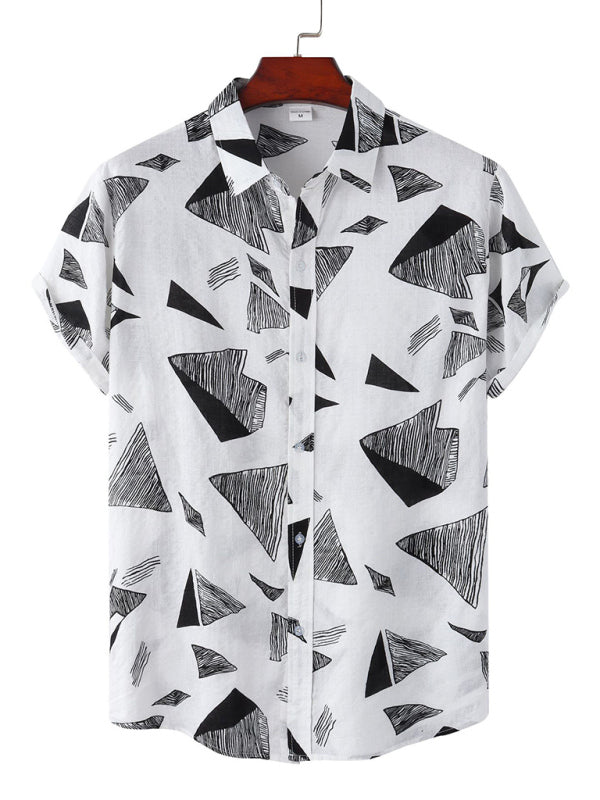 New Casual Beach Shirt Hawaiian Short Sleeve Floral Shirt