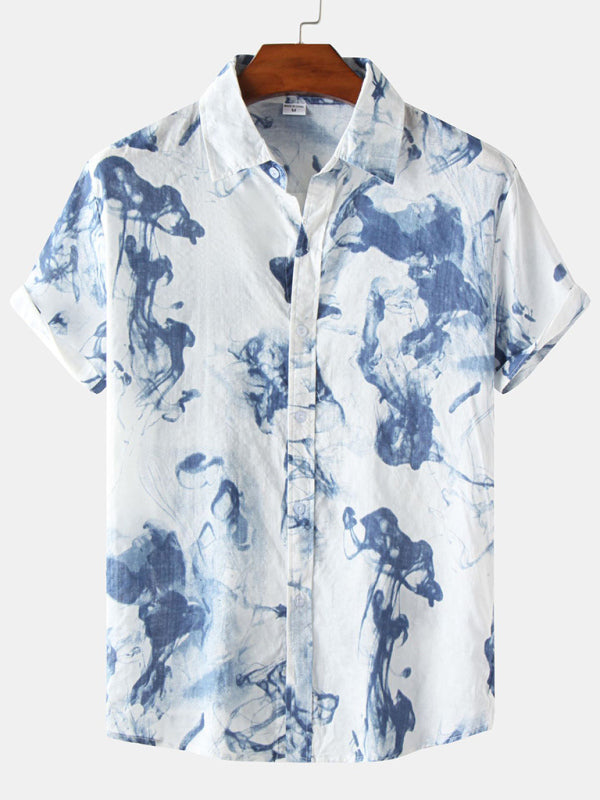 Hawaiian Style Casual Beach Vacation Printed Men's Shirt