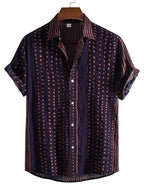 Vacation Floral Men's Casual Short Sleeve Floral Shirt