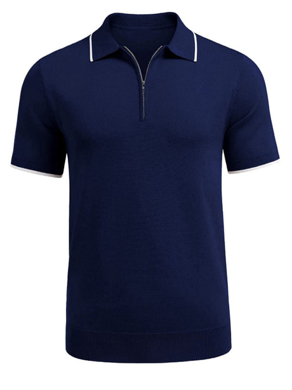 New style zipper sweater casual business polo shirt (Champlain)
