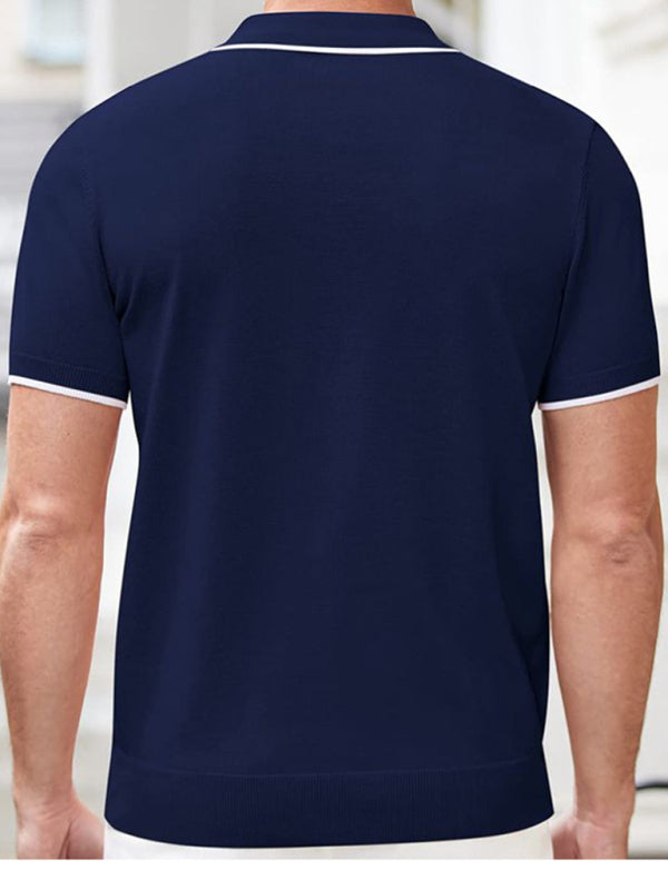 New style zipper sweater casual business polo shirt (Champlain)