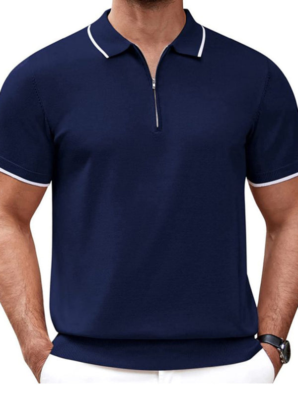 New style zipper sweater casual business polo shirt (Champlain)