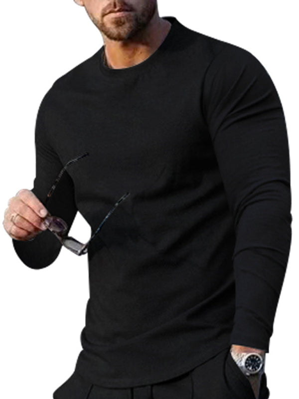 Two-piece Set Round Neck Long Sleeve & Trousers Casual Sports Suit (Misty Grey)